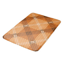 Vita till bruna cirklar på orangen, som bildar fyr badrumsmatta