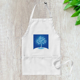 Vita Träd i Snö Förkläde