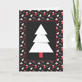 Vita Träd-kalkbrädeshjul Helgkort