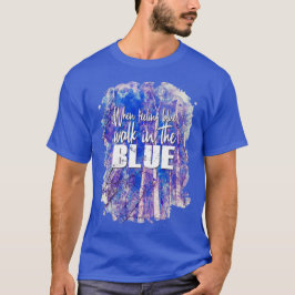 Vita Träd Light Blå himmel i februari Vattenfärg i T Shirt