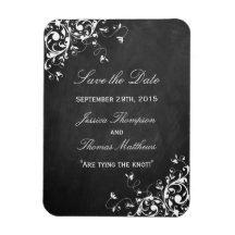 Vita trådar på Bröllop spara datum i kalkplattan