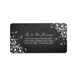 Vita trådar på Bröllopsetiketter i kalkplattan Adressetikett