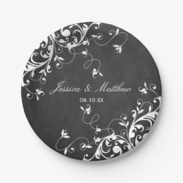 Vita trådar på kartong