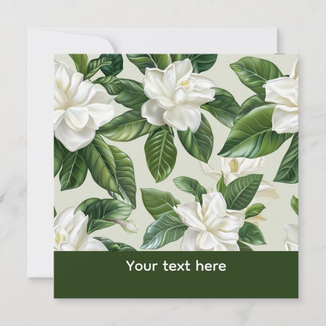 Vita Trädgårdsblommor av Gardenia (Framsida)