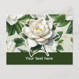Vita Trädgårdsblommor av Gardenia Vykort