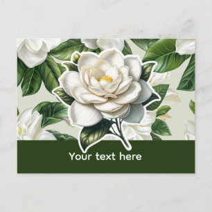 Vita Trädgårdsblommor av Gardenia Vykort