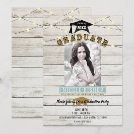 Vita träljus slingor examensfest inbjudningar