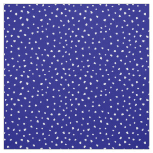 Vita Trendiget Modern Abstrakt Dots on Navy Blue Tyg