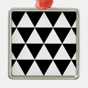 Vita trianglar julgransprydnad metall