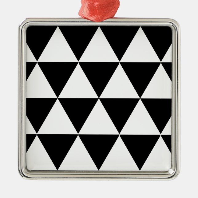 Vita trianglar julgransprydnad metall (Framsidan)