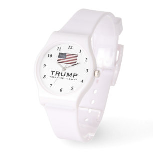 Vita trumpur för republikanska kvinnor armbandsur
