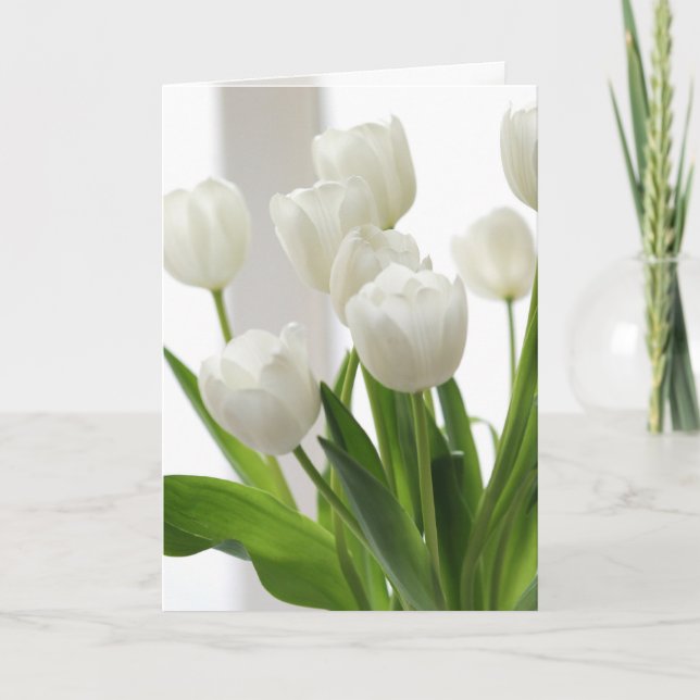 Vita tuliper kort (Framsida)