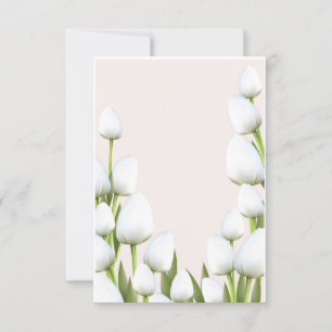 Vita tulpanblommor inbjudningar