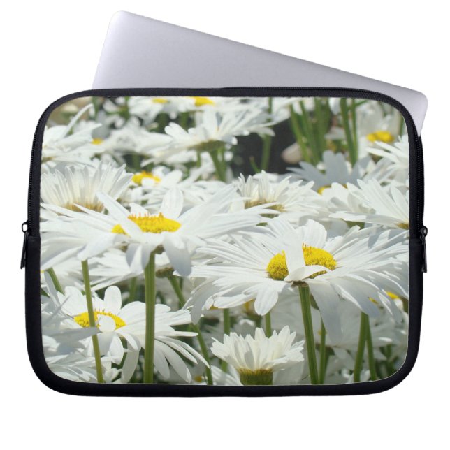 Vita tusensköna blommor elektronikfodral laptop fodral (Framsidan)