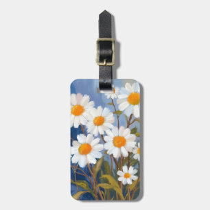 Vita tusenskönor akvarell blommor målade bagagebricka