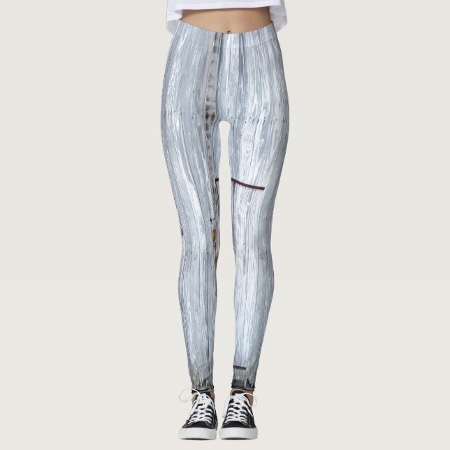 Vita Tvättar trästav, Barn Door Land Leggings (Framsida)