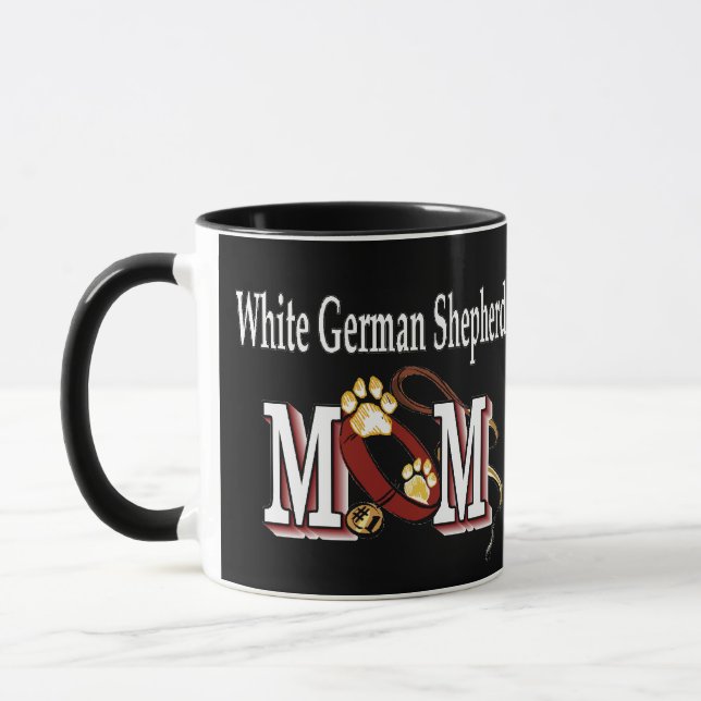 Vita tyska shepherd Mamma-gåvor Mugg (Vänster)