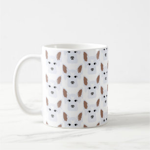 Vita tyska shepherdar på Mugg