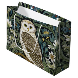 Vita uggla art nouveau stil
