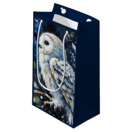 Vita Uggla på Gren i månljusmålning