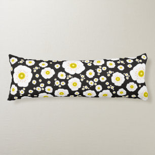 Vita vallmoppor Kroppskudde