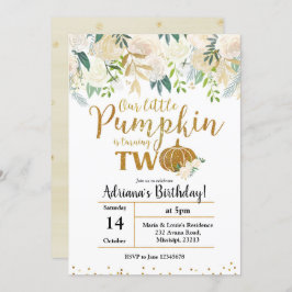 Vita vår lilla knapp vänder på två inbjudningar