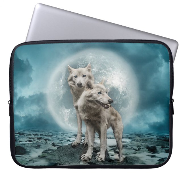 Vita Vargar Laptop Fodral (Framsidan)