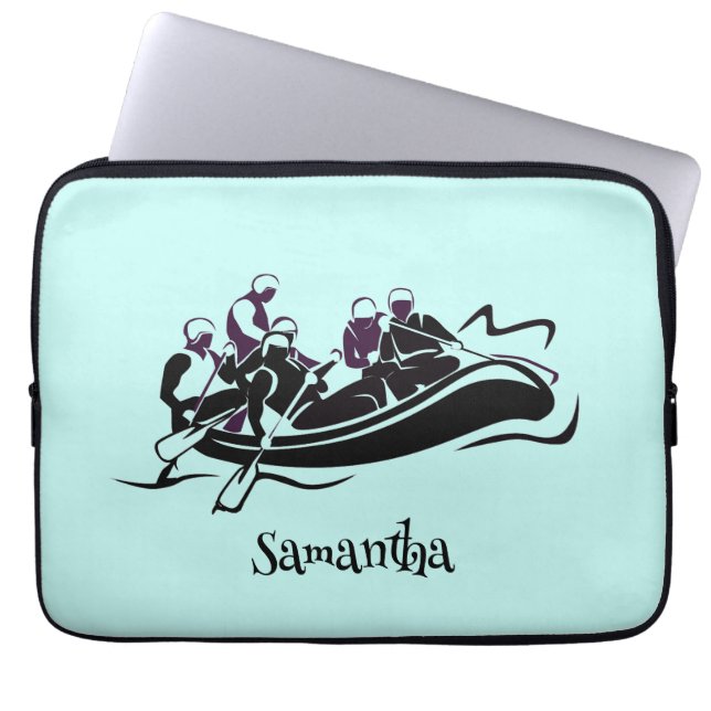 Vita Vatten-flodens strålningsutkast Laptop sleeve (Framsidan)