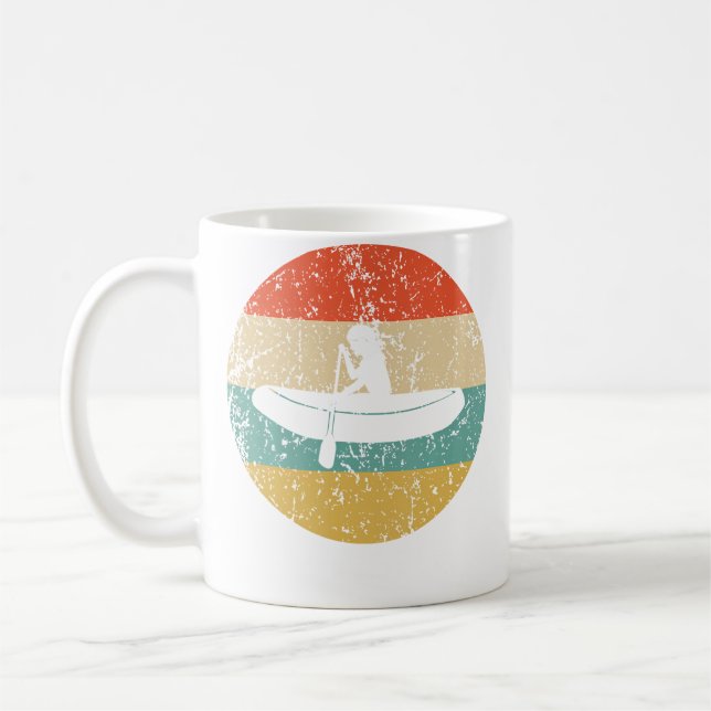 Vita vattenflodsskjorta - Vintage Retro flodflotta Kaffemugg (Vänster)