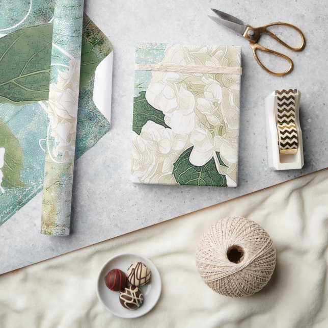 Vita vattenskötningar presentpapper (Hantverk)