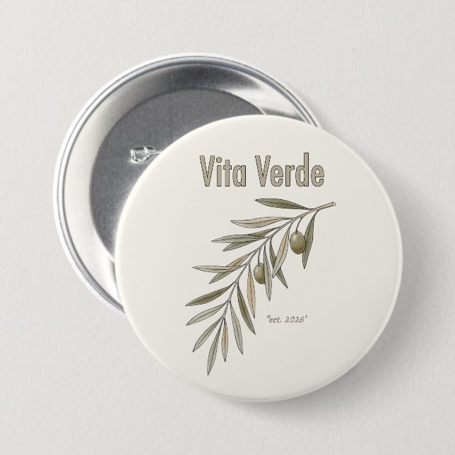 Vita Verde Collection Beige Knapp (Framsida & baksida)
