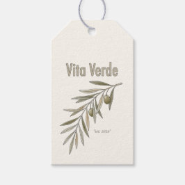 Vita Verde Collection Beige Presentetikett