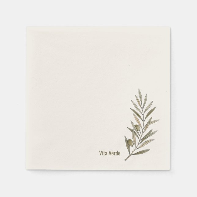 Vita Verde Collection Vit Pappersservett (Framsidan)