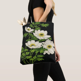Vita vildblommor Blommig Tygkasse