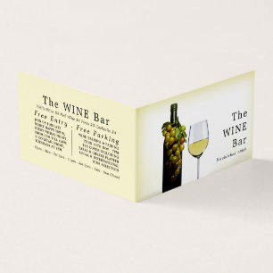 Vita Vin & druvor, Vin Pub/Winery, detaljerat Visitkort