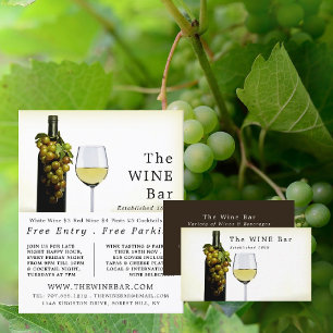 Vita Vin & druvor, Vin Pub/Winery Visitkort