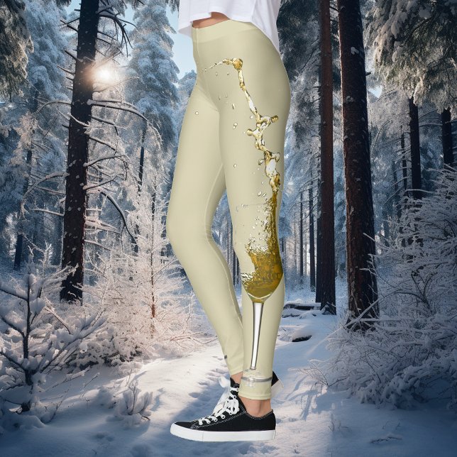 Vita Vin störtade Firande Bröllop Leggings (Skapare uppladdad)