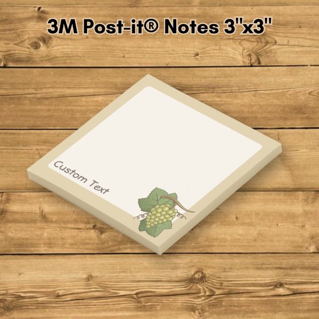 Vita vindruvor post-it block (Skapare uppladdad)