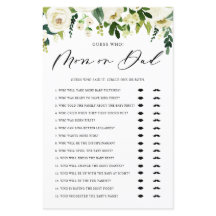 Vita vinter-blommor gissar vem som spelar Mamma el