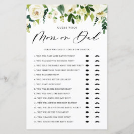 Vita vinter-blommor gissar vem som spelar Mamma el