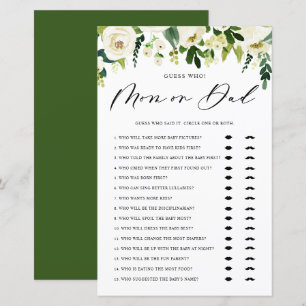 Vita vinter-blommor gissar vem som spelar Mamma el