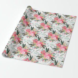 Vita vinterpunkter för Elegant och Blommigt och G Presentpapper