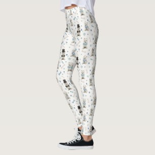 Vita Westies med accessoarer Whimsical Leggings