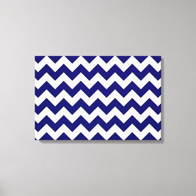 Vita Zigzag Canvastryck (Framsida)