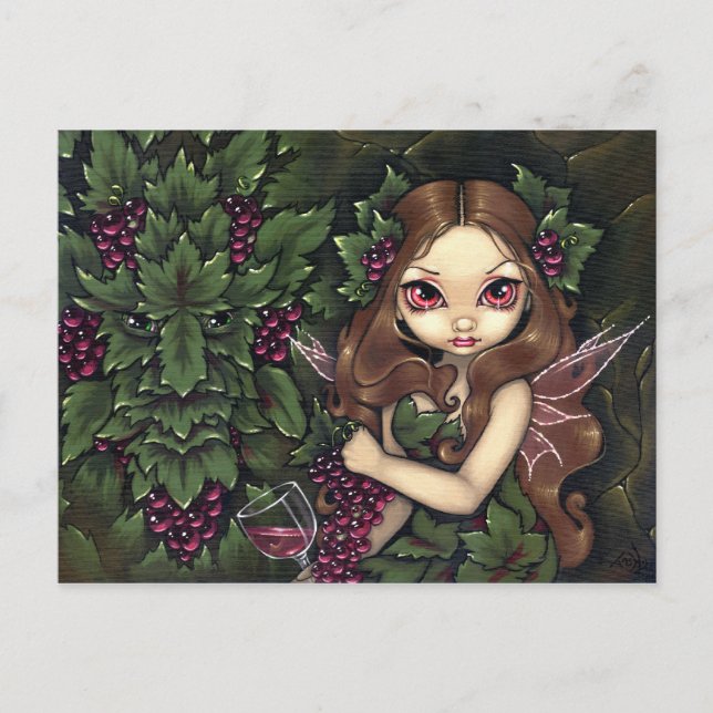 Vita Zinfandel-vykort Vykort (Framsida)