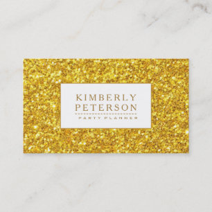 Vitaccent för Shiny Guld Glitter Visitkort