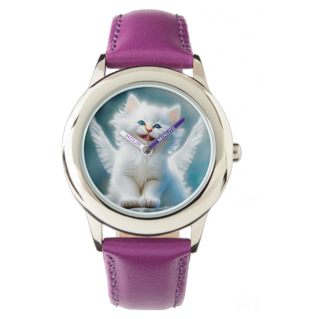 Vitage Kitten Angel Armbandsur (Framsida)