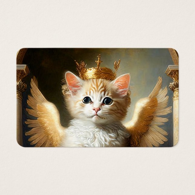 Vitage Kitten Angel Visitkort (Framsida)
