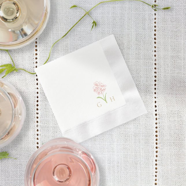 Vitaktig Blommigt Lindragen Ro Napkins Pappersservett (Skapare uppladdad)