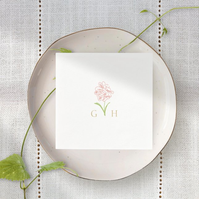 Vitaktig Blommigt Lindragen Ro Napkins Pappersservett (Skapare uppladdad)